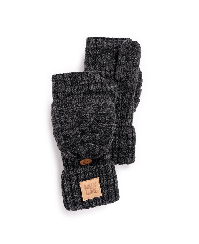 Muk Luks Women's Patch Pom Mittens Macy's
