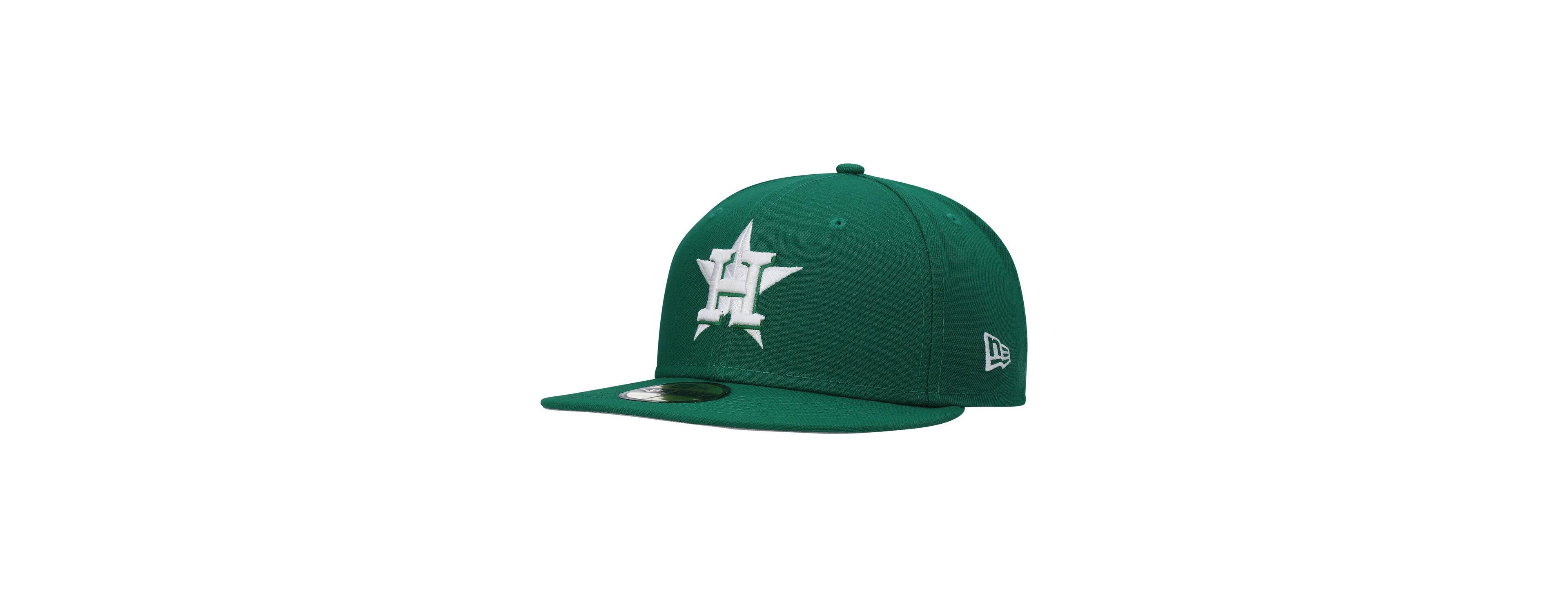 Men's New Era Kelly Green Houston Astros White Logo 59FIFTY Fitted Hat