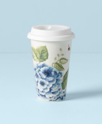 Butterfly Meadow Blue Thermal Travel Mug