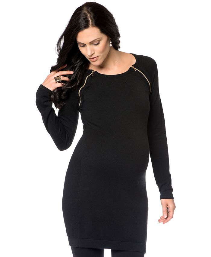 Seraphine Maternity ZipperTrim Sweater Dress Macy's