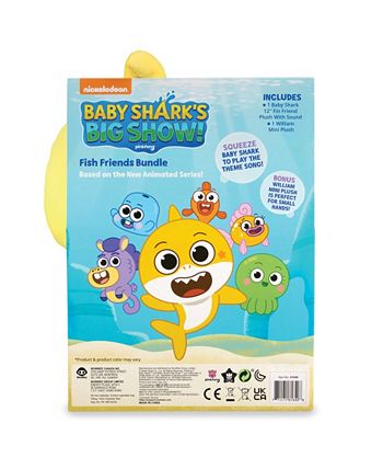 Dreamland Baby Shark Plushie Poupées familiales de jouet de requin