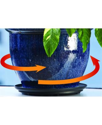 S41110 Down Under Plant TurnerSaucer For 250 Pounds Black 12in