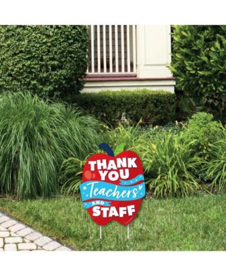Big Dot of Happiness Thank You Teachers - Outdoor Lawn Sign ...