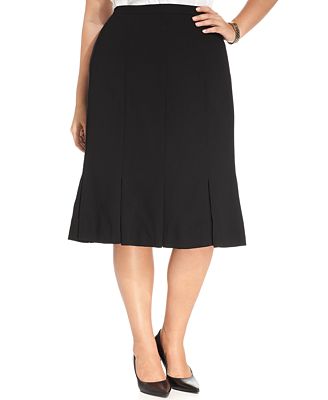 Kasper Plus Size Pleated Skirt - Wear to Work - Women - Macy's