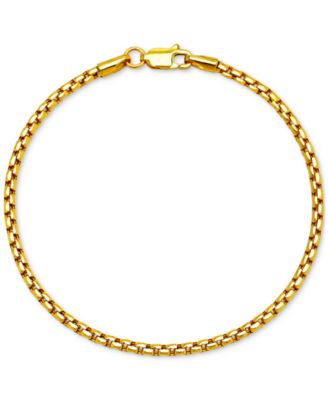 Macy's Rounded Box Link Chain Bracelets In 14k Gold In Yellow Gold