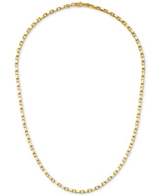 Elongated Box Link 20" Chain Necklace (3mm) in 14k Gold