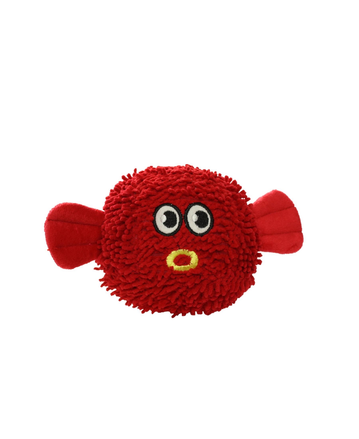 Microfiber Ball Med Blowfish, Dog Toy - Red