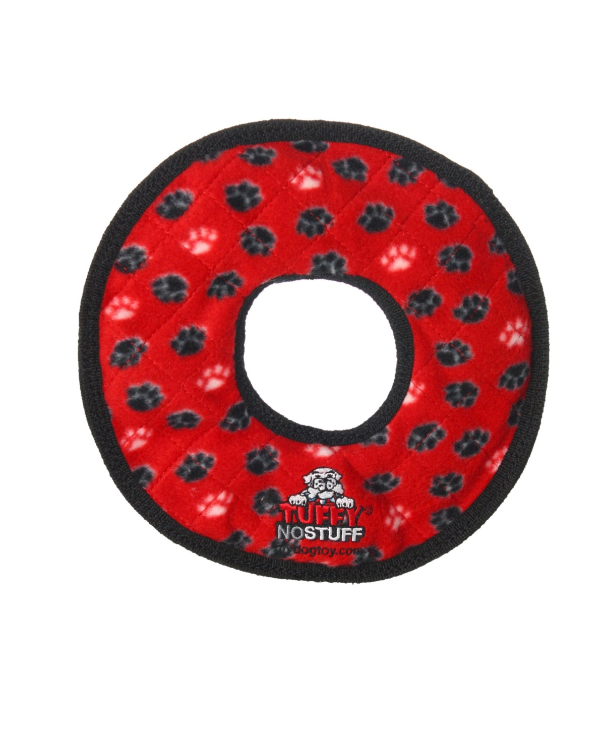 No Stuff Ultimate Ring Red Paw, Dog Toy - Red