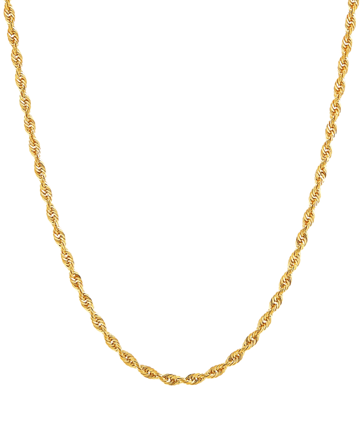 Macy's Glitter Rope Link 18" Chain Link Necklace In 14k Gold