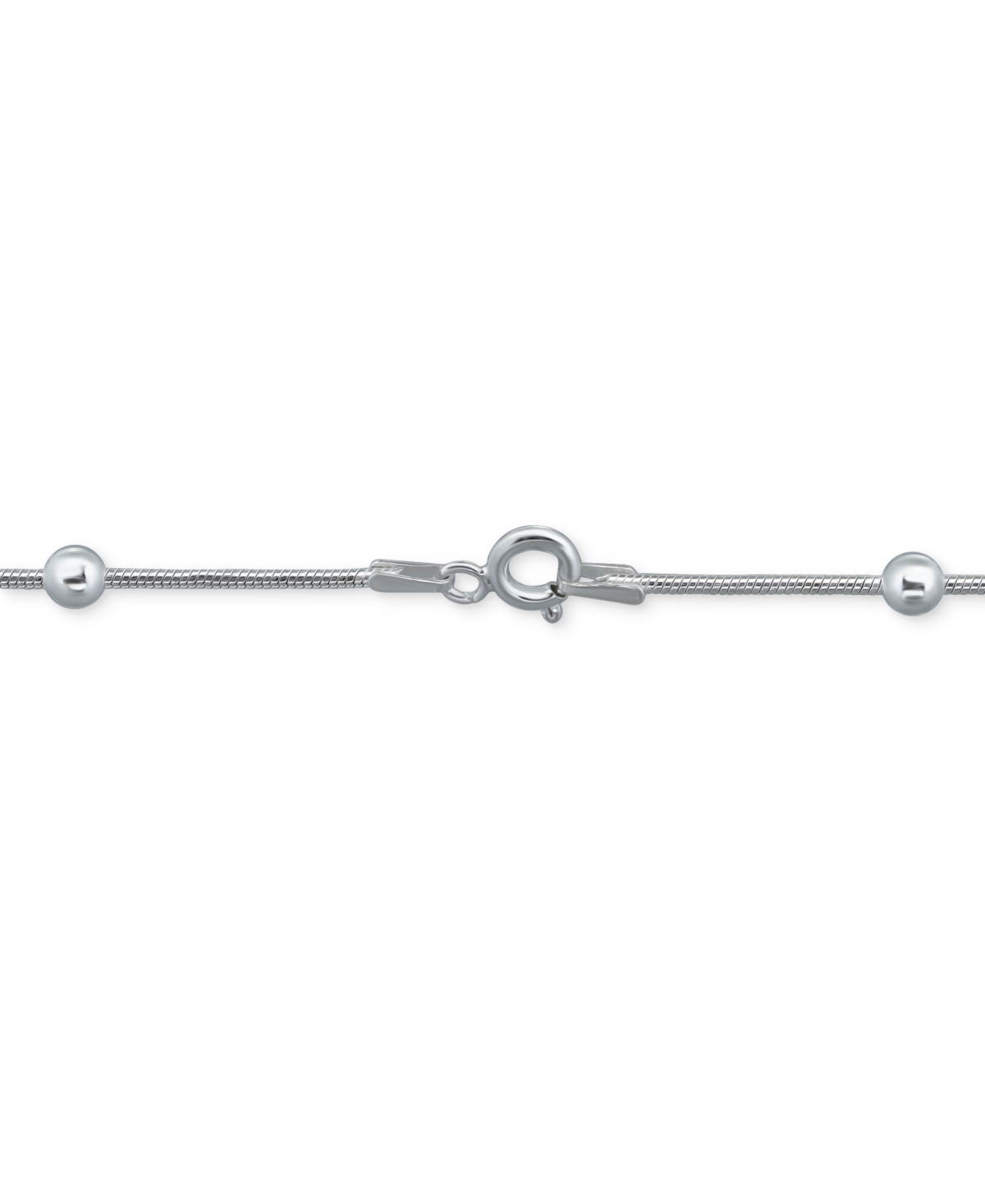 Giani Bernini Snake Link Beaded Chain Bracelet in Sterling Created for Macy's - Silver
