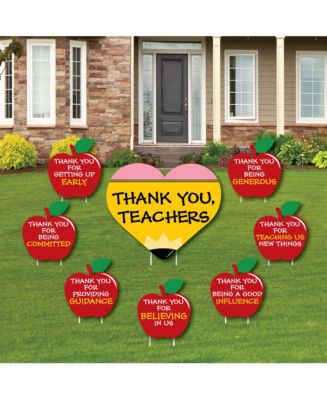 Big Dot of Happiness Teacher Appreciation - Lawn Decor - Thank You ...