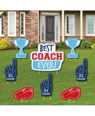 Big Dot of Happiness Best Coach Ever - Outdoor Lawn Decor - Coach ...