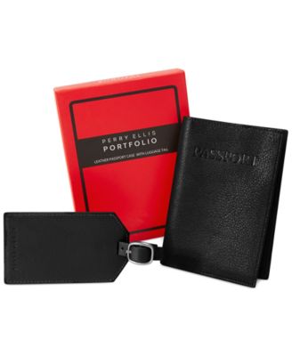 Perry Ellis Portfolio - Men's Passport Case & Luggage Tag