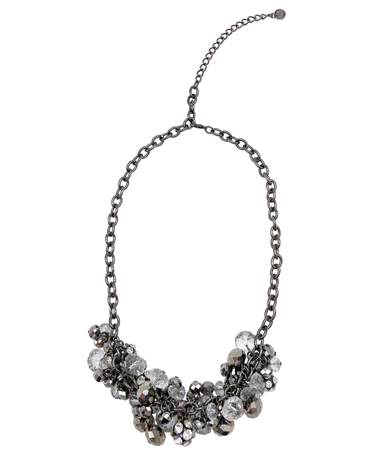Adornia Cluster Statement Necklace In Silver