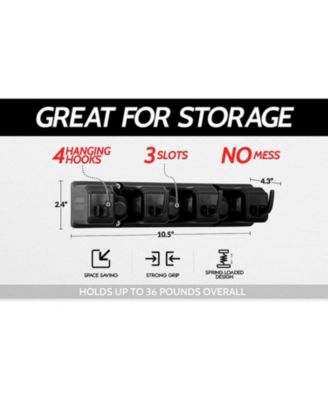 Wall Mount Mop and Broom Holder with 3 Slots