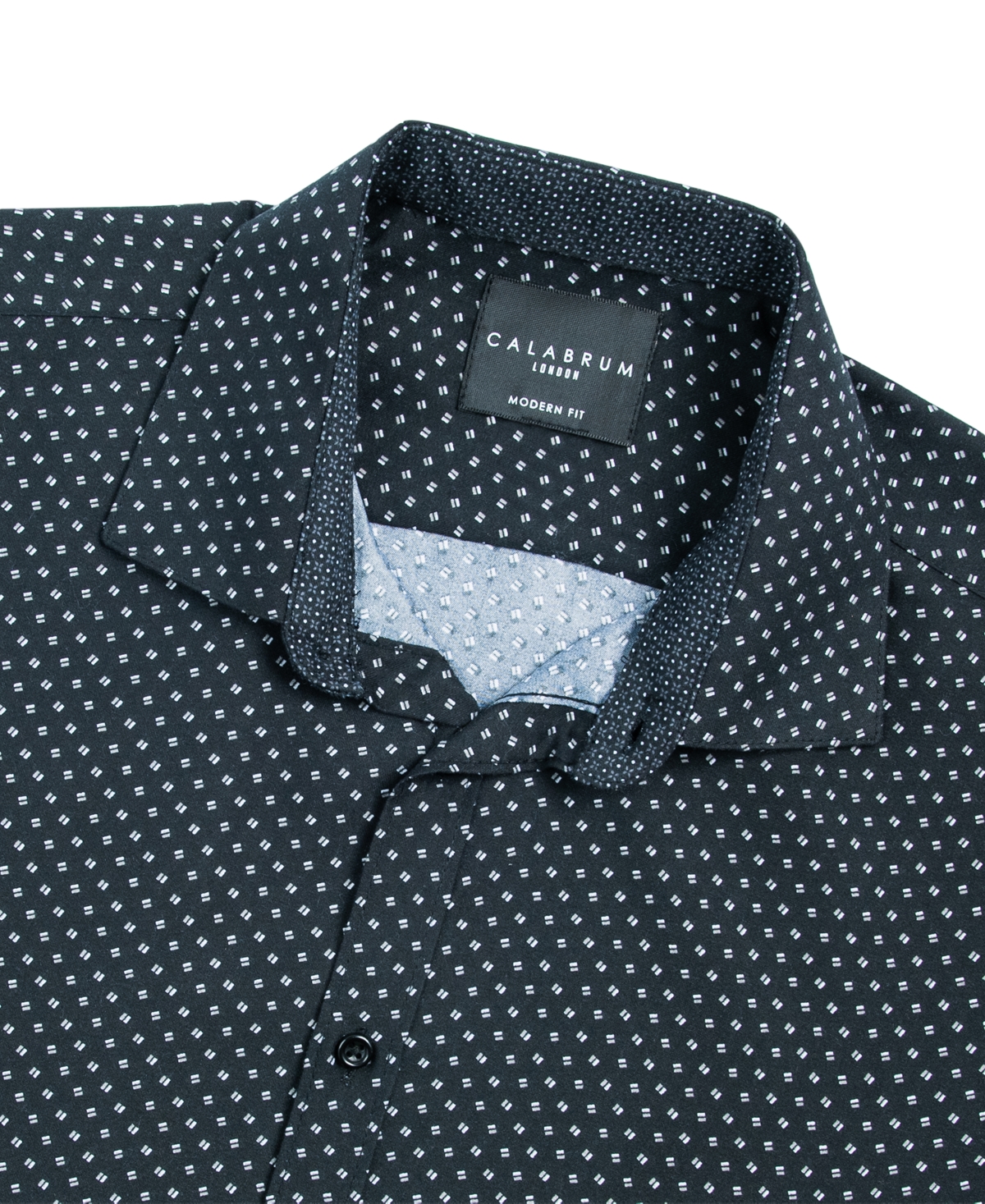Calabrum Men's Regular Fit Sprinkle Print Wrinkle Free Performance Dress Shirt