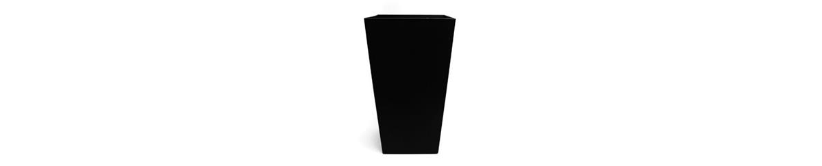 Finley Indoor/Outdoor Plastic Square Planter, Black 20 inches - Black