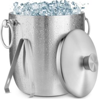 Premium Stainless Steel Double Wall Insulated Ice Bucket Kit - Macy's