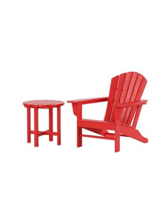 Outdoor Adirondack Chair with Round Side Table
