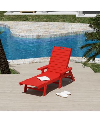 Adirondack Outdoor Chaise Lounge for Patio Garden Poolside