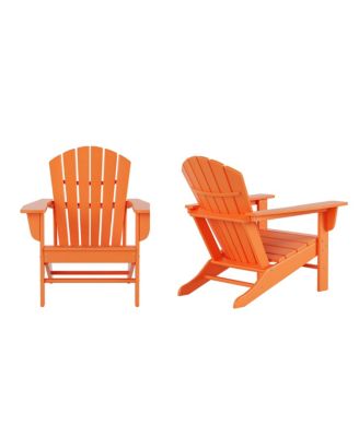 All-Weather Contoured Outdoor Poly Adirondack Chair (Set of 2)