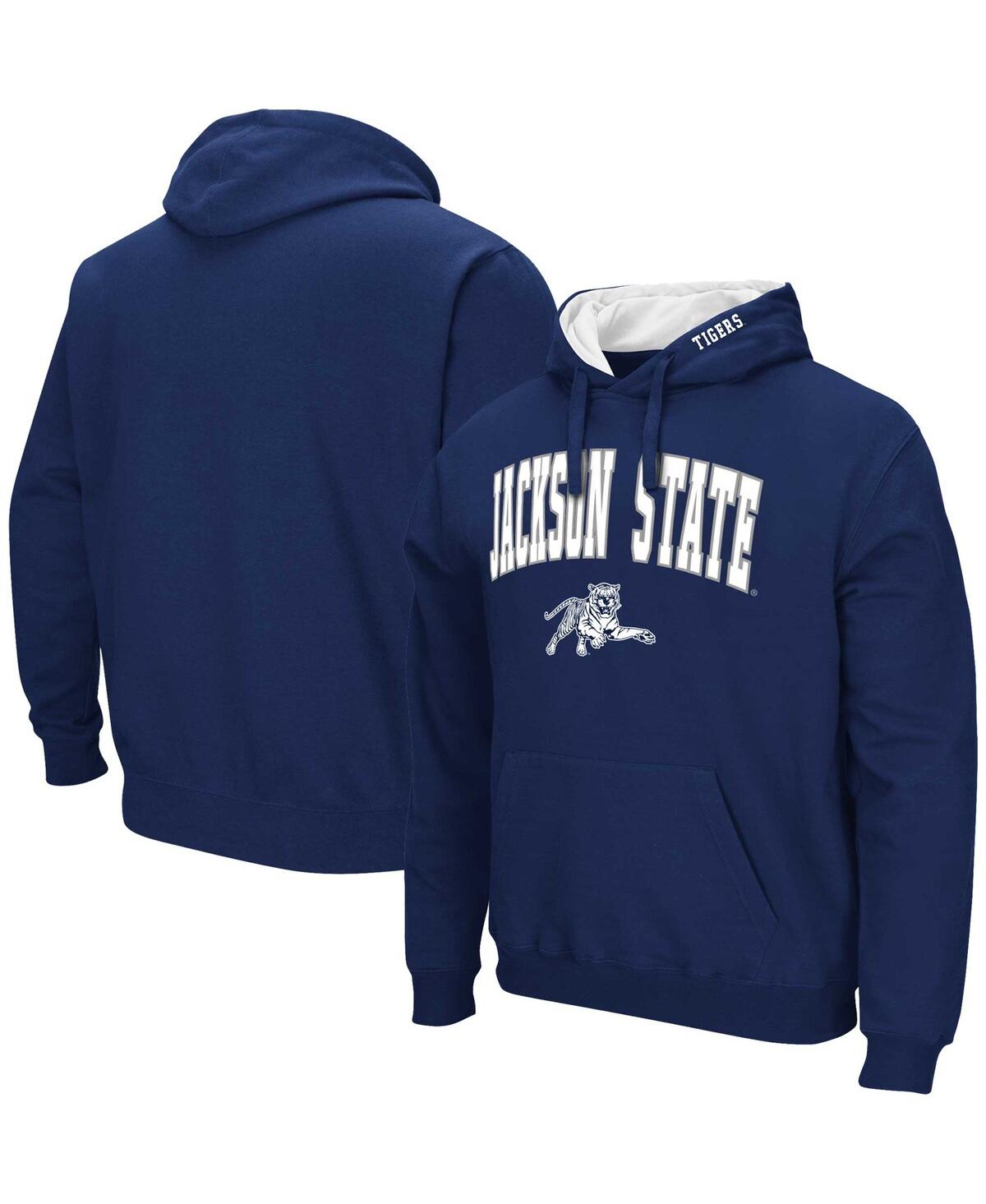 Shop Colosseum Men's  Royal Jackson State Tigers Arch & Logo Pullover Hoodie