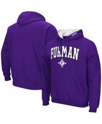 Men's Purple Furman Paladins Arch & Logo Pullover Hoodie