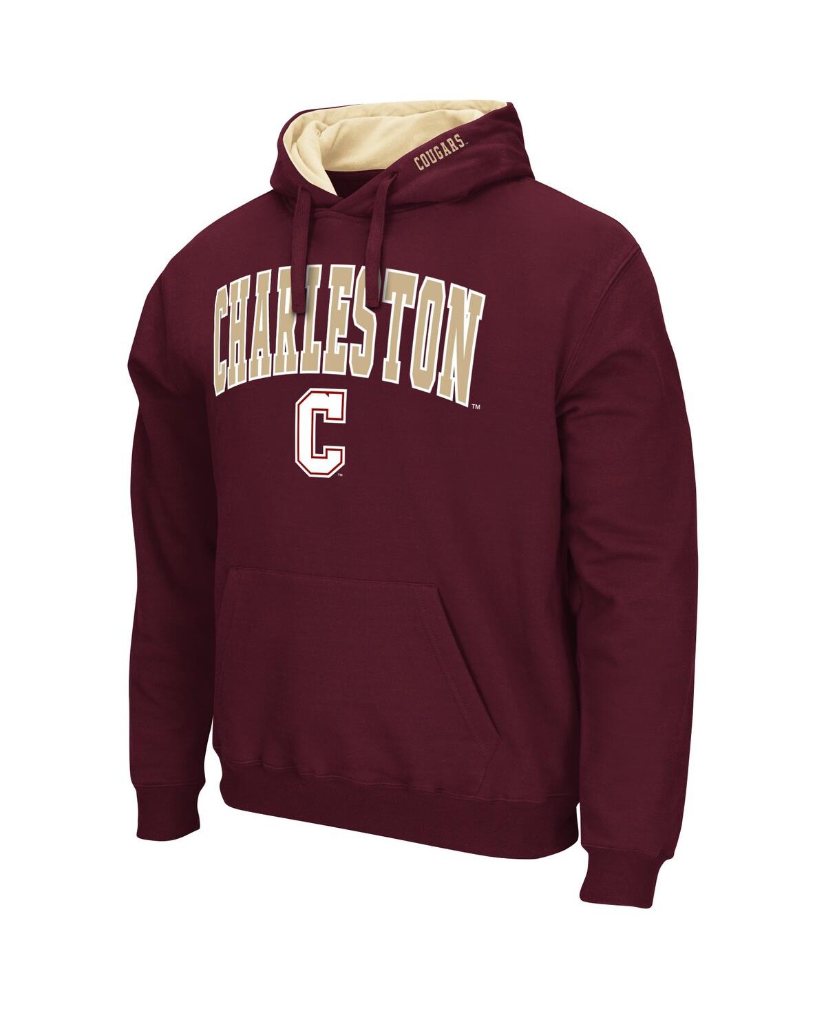 Shop Colosseum Men's  Maroon Charleston Cougars Arch & Logo Pullover Hoodie