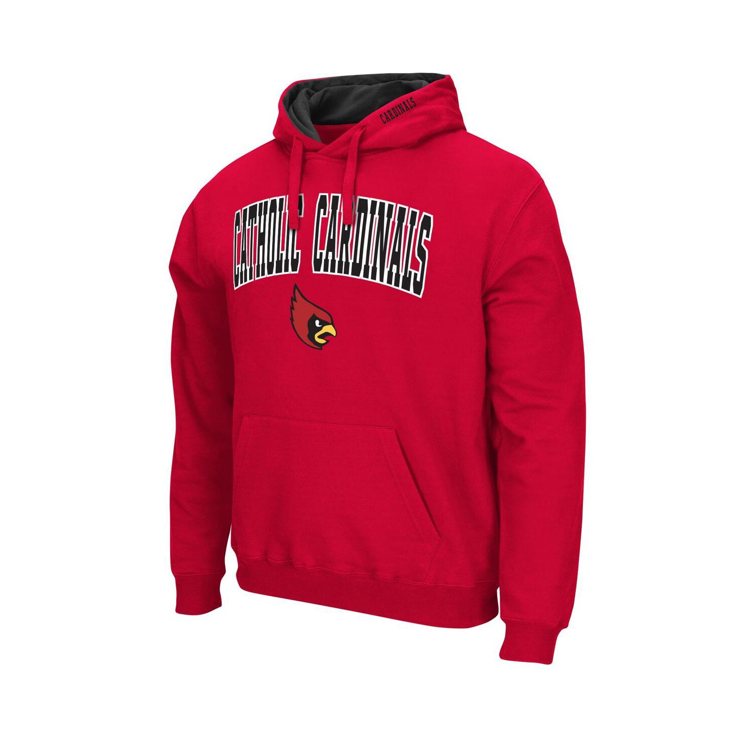 Men's Cardinal Catholic University Cardinals Arch & Logo Pullover Hoodie
