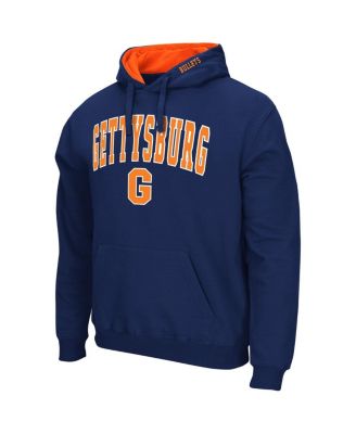 Men's Navy Gettysburg Bullets Arch & Logo Pullover Hoodie
