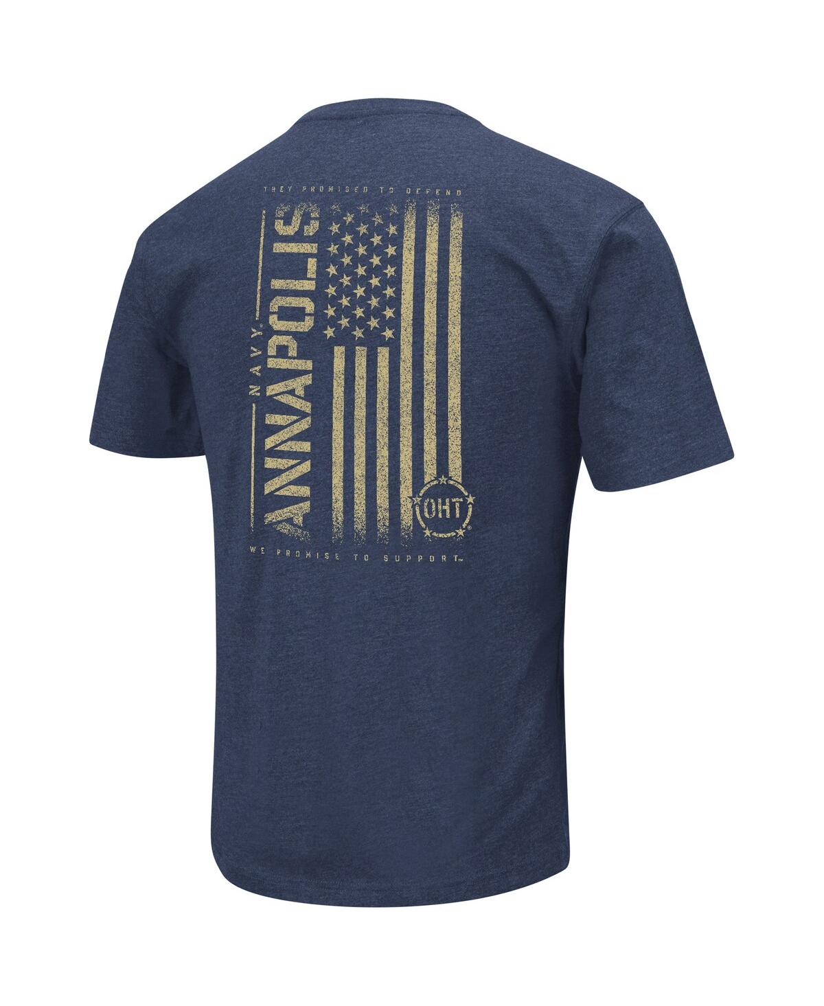 Shop Colosseum Men's  Navy Navy Midshipmen Oht Military-inspired Appreciation Flag 2.0 T-shirt