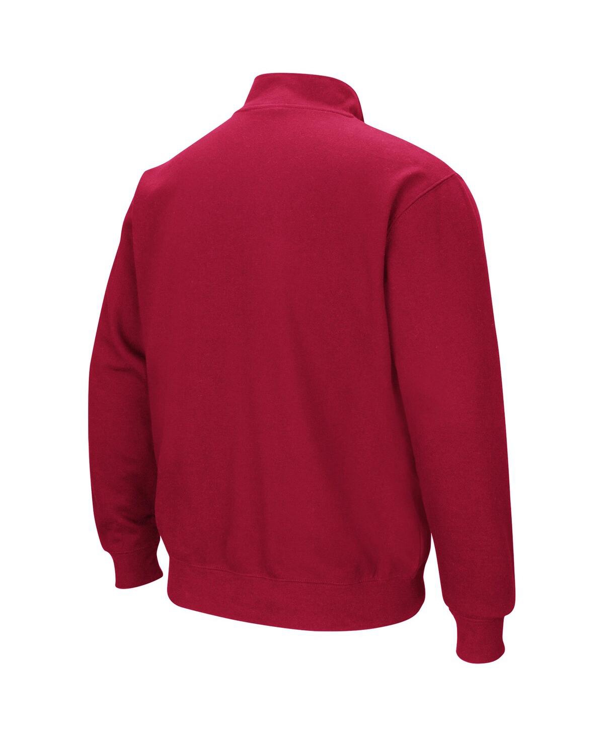 Colosseum Men's Crimson Indiana Hoosiers Tortugas Logo Quarter-zip Jacket In Crimson