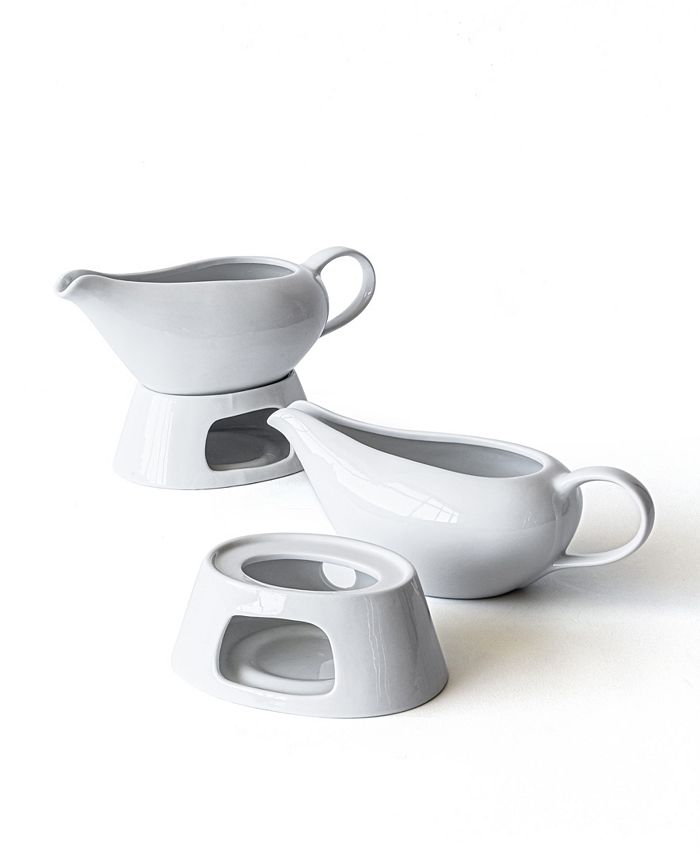 Over and Back Gravy Boat and Warmer Stand, Set of 2 & Reviews