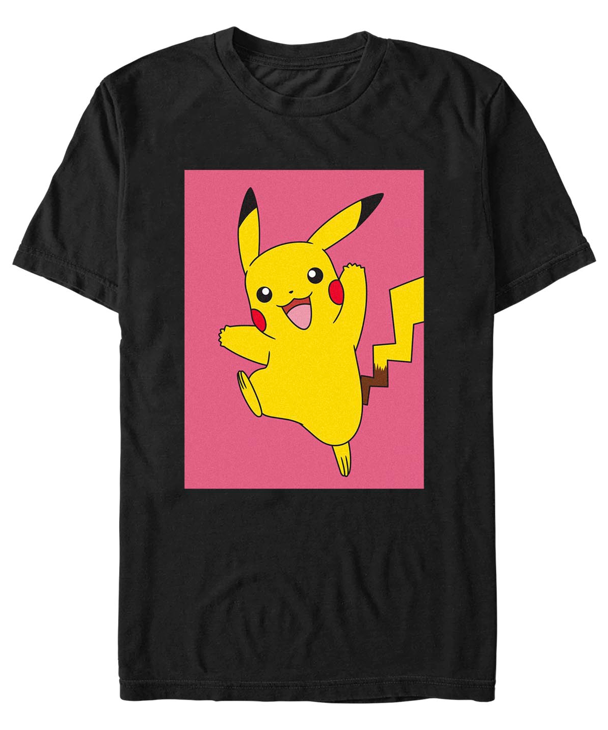 Fifth Sun Men's Pokemon Pika Leap Short Sleeve T-shirt In Black