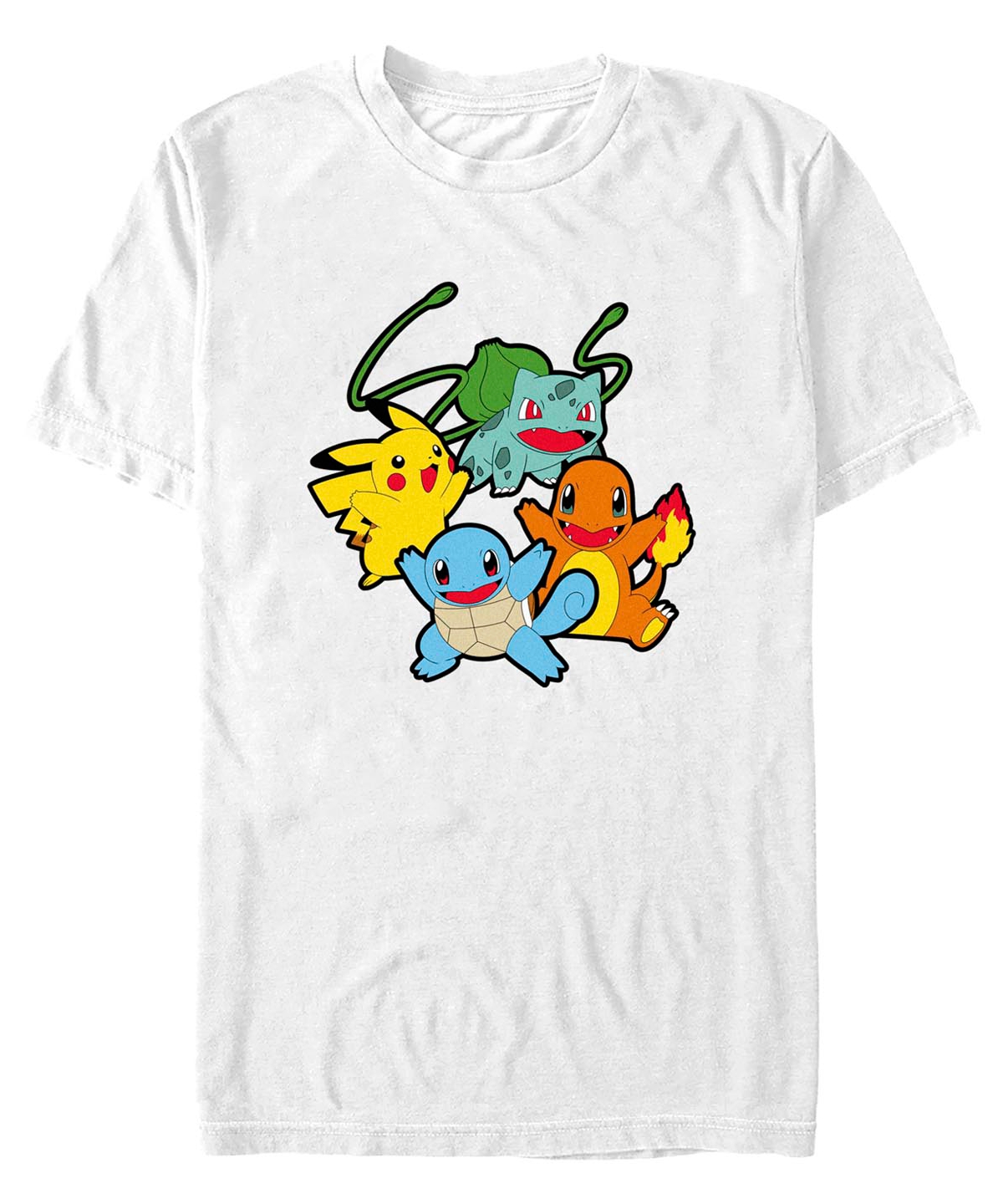 Fifth Sun Men's Classic Pokemon Group Short Sleeve T-shirt In White