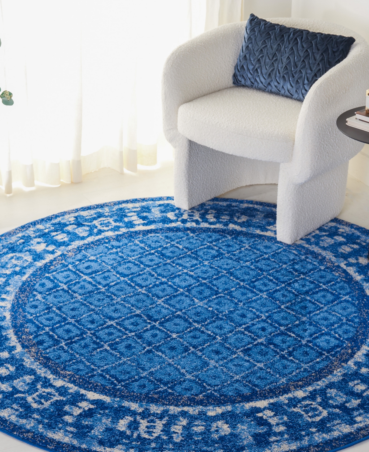 Safavieh Adirondack 110and Dark Blue x Area Rug - Light Blue