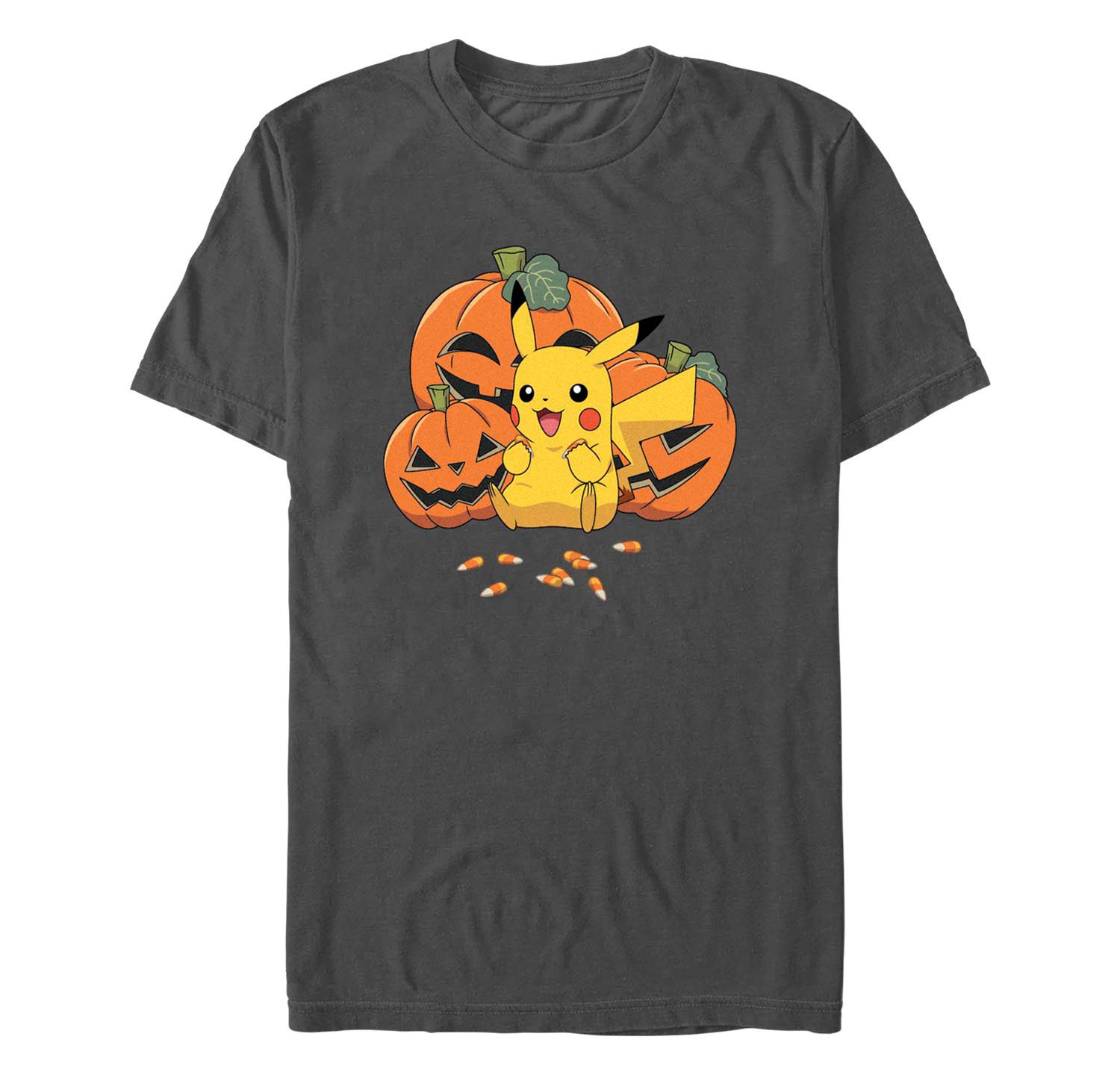 Men's Pokemon Pumpkin N Candycorn Short Sleeves T-shirt