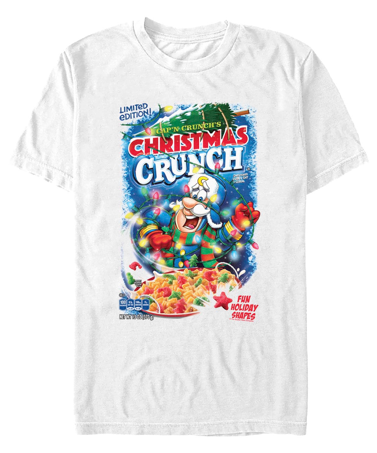 Fifth Sun Men's Cap'n Crunch Christmas Crunch Short Sleeves T-shirt In White