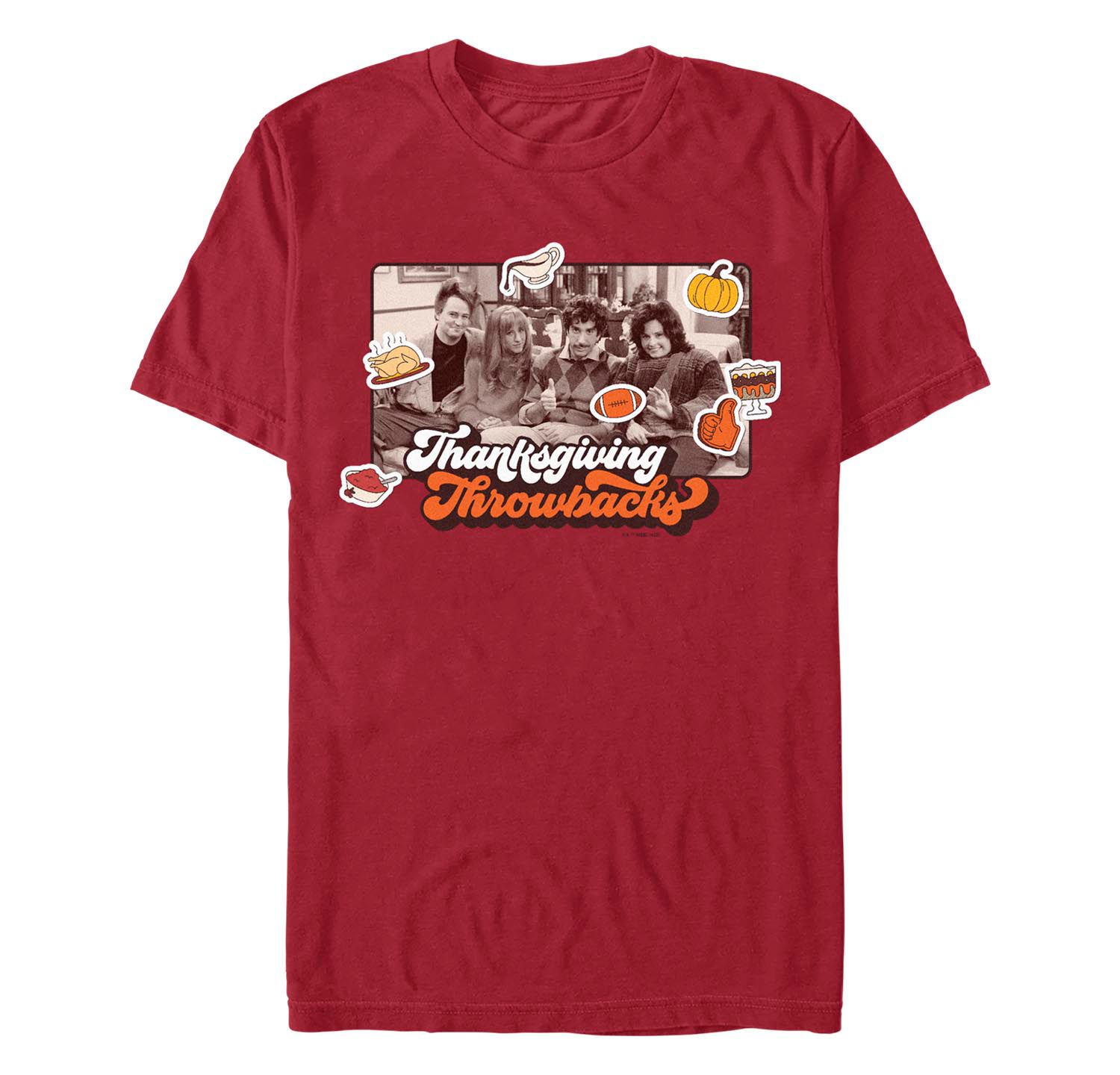 Men's Friends Thanksgiving Throwback Short Sleeves T-shirt