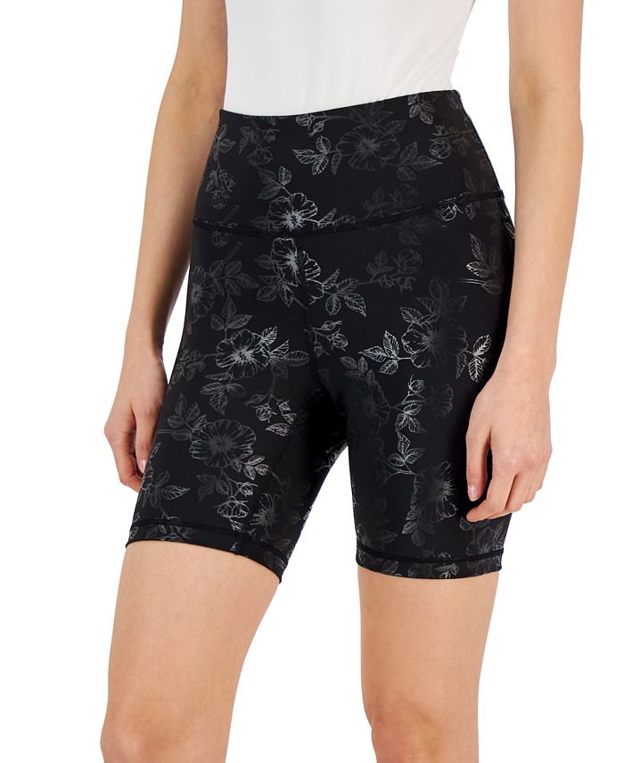 I.N.C. International Concepts Women's Floral Compression Bike Shorts, Created for Macy's Macy's