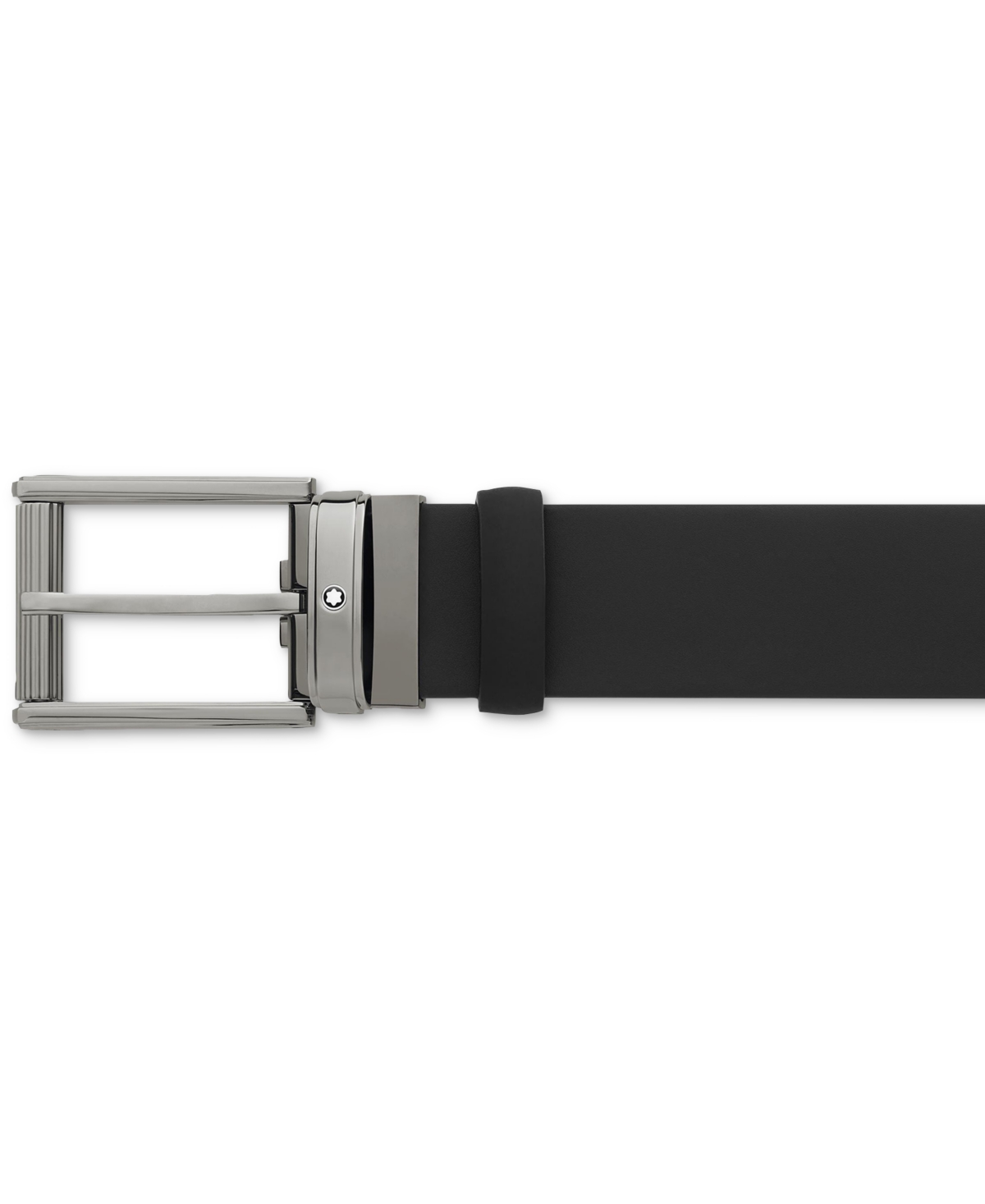 Shop Montblanc Men's Pin-buckle Leather Belt In Black