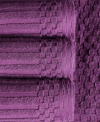 Soho Checkered Border Cotton 2 Piece Bath Sheet Set, 68" x 34"