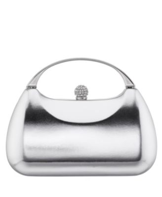 Women's Metallic Minaudiere bag with Metal Handle