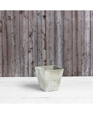 ArtStone 35126 Ella Square Planter  Art Stone Mint 12 Inch