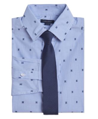 2-Pc. All-Over Dot Print Shirt & Tie Set, Big Boys 