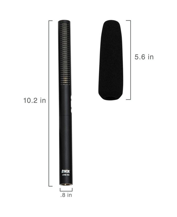 Lyxpro Condenser Shotgun Microphone, CMG50 Small Shotgun Mic Macy