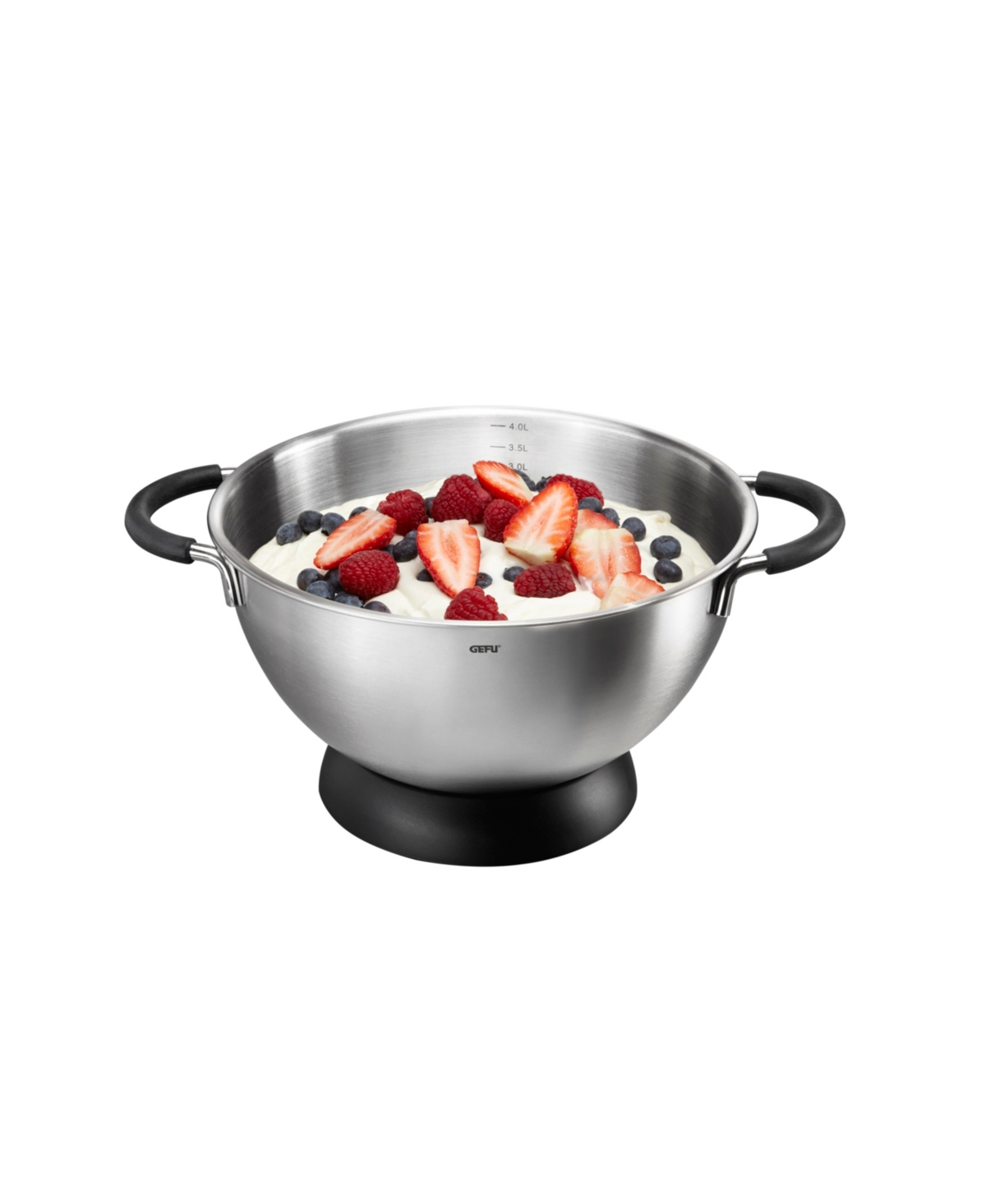 Gefu Stainless Steel 4.25 Quart Mixing Bowl With Silicone Base Ring