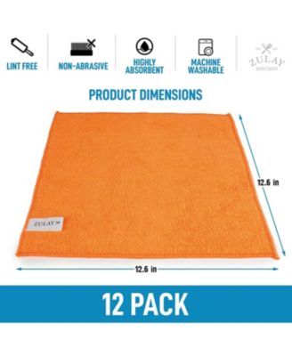 12 Pack Highly Absorbent Microfiber Cleaning Cloths