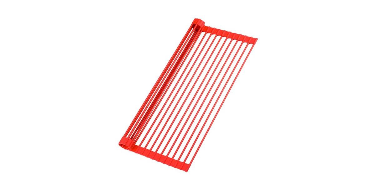 Zulay Kitchen Roll Up Dish Drying Rack - Heavy Duty Silicone Wrapped Steel Rods Over Sink Dish Drying Rack