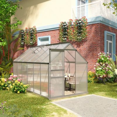 12'x6' Polycarbonate Walk-in Garden house w/ Sliding Door